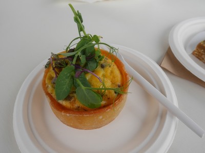 Nicely garnished mini quiche