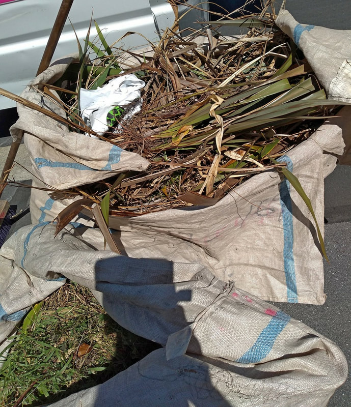 Two full fadges. One green waste. One flax